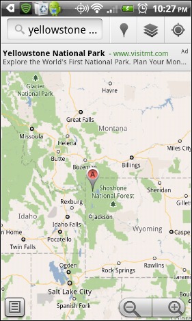 where is yellowstone national park on a map image
